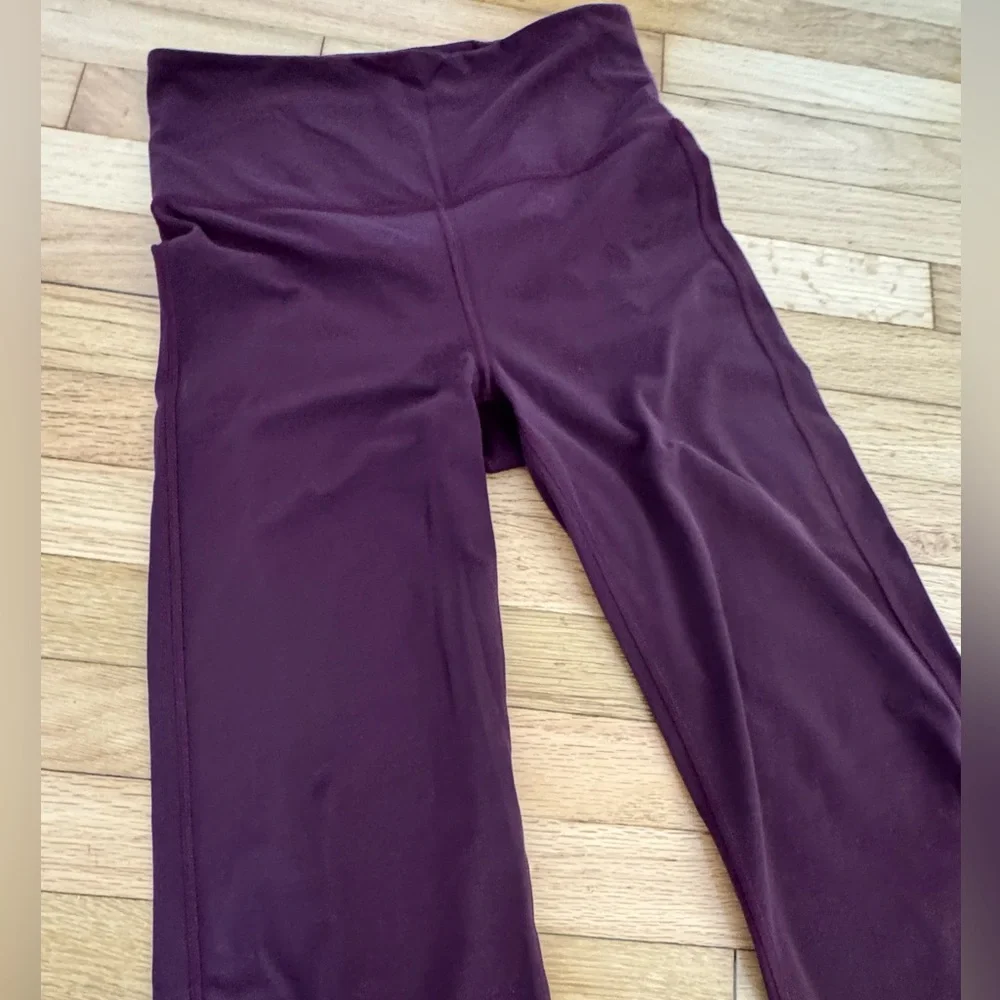 Athleta Burgandy Maroon Elation Flare Pants Size Small - Picture 3 of 6